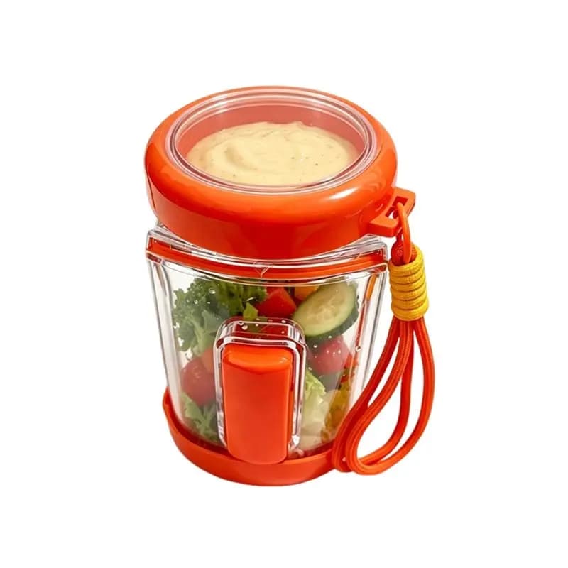 AAAN-For Meal Prep Compatible Salad Pod Portable Salad Jar With Leakproof Dressing Container Large Food Storage Capacity