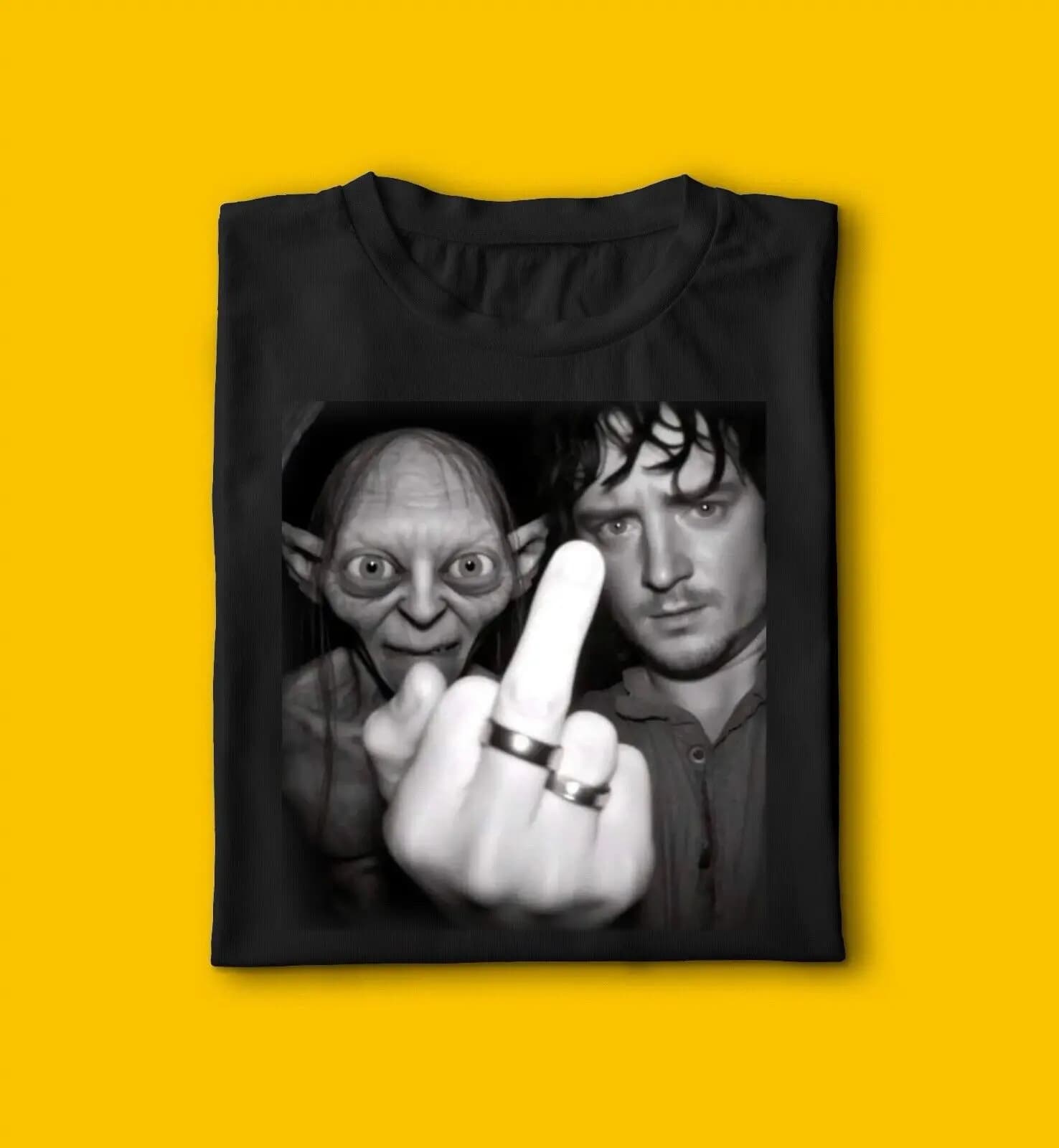 Divertente maglietta unisex LOTR 220 g/m2 in cotone pesante con stampa taglie XS XL