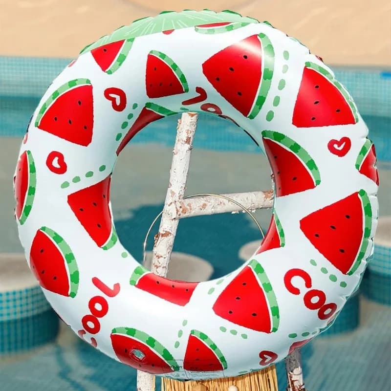 Anello Gonfiabile con Stampa Anguria 2026, Giocattolo Galleggiante Estivo per Piscina e Spiaggia, Accessorio Impermeabile per Piscina, Tubo da Nuoto, Giocattoli Acquatici