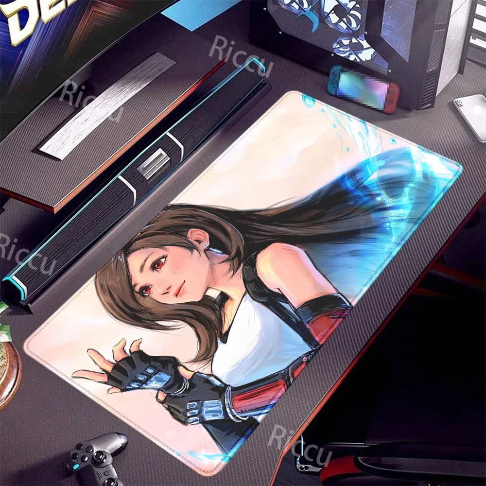 Vendita calda FINAL FANTASY VII Tifa Lockhart Sexy girl game mouse pad con antiscivolo e resistente all'usura adatto per desktop portatili