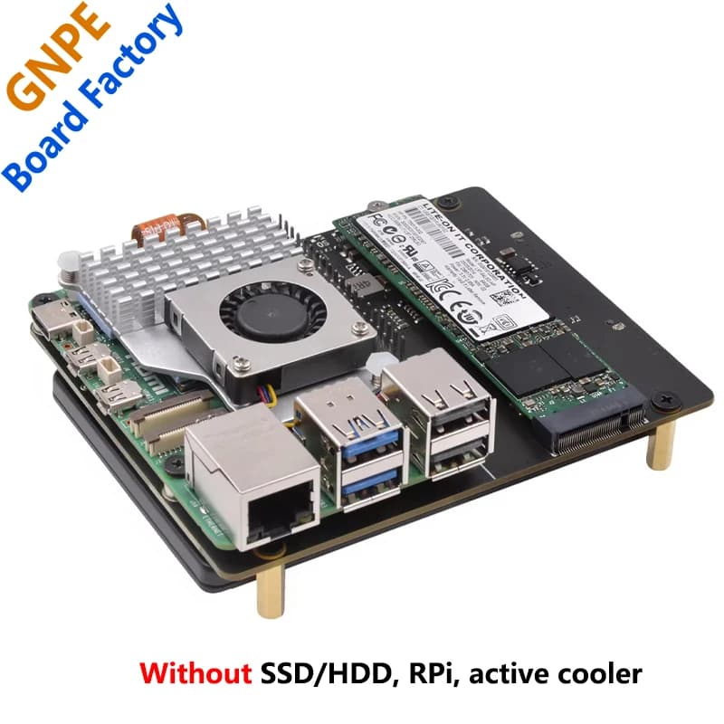 Raspberry PI 5 X1006 PCIe expansion card for dual SATA HDD/SSD hard drive