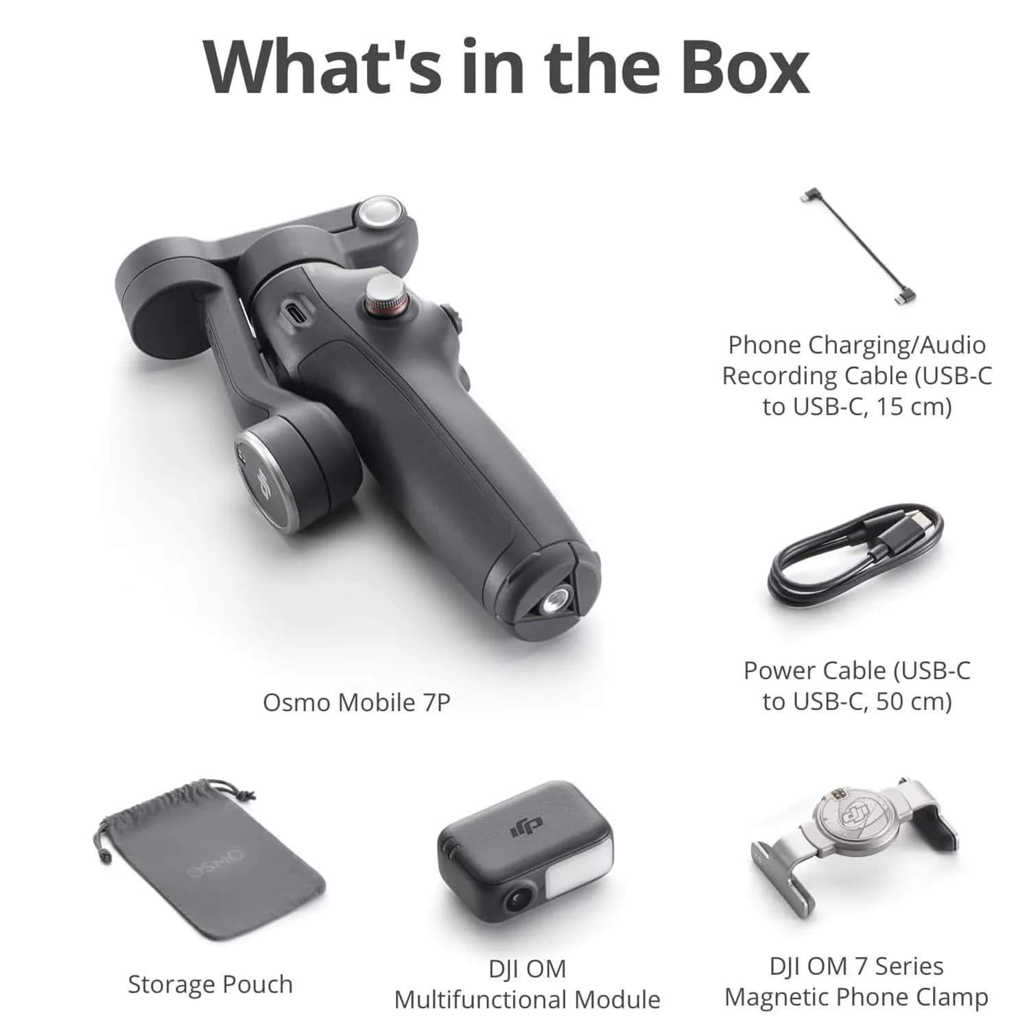 DJI Osmo Mobile 7P Stabilizzatore Gimbal a 3 Assi per Smartphone iPhone Android