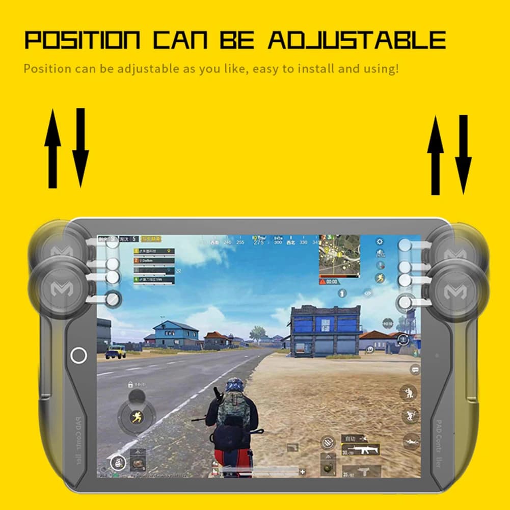 2 Pezzi Gamepad a 6 Dita per Tablet, Pulsanti di Gioco Leggeri per AKpad6K PUBG