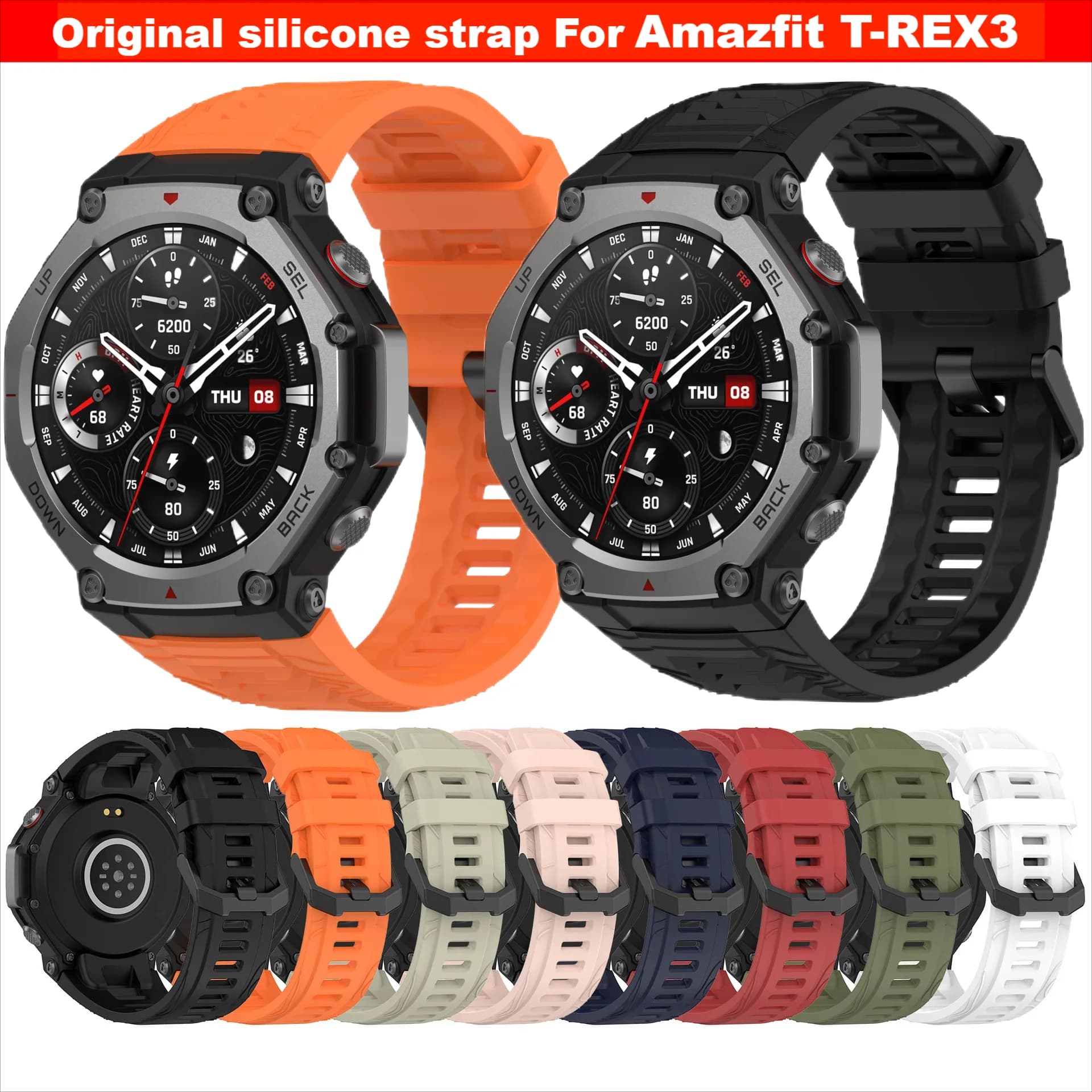 Cinturino in silicone originale per Amazfit T-REX 3 cinturino smart watch Cinturino di ricambio per Amazfit T Rex 3 accessori cinturino REX3