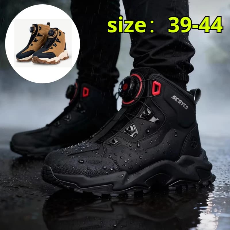Scoyco Scarponi da trekking impermeabili Scarpe antinfortunistiche da esterno in pelle per uomo Sneakers da trekking Uomo Inverno Montagna Tattico da campeggio Uomo
