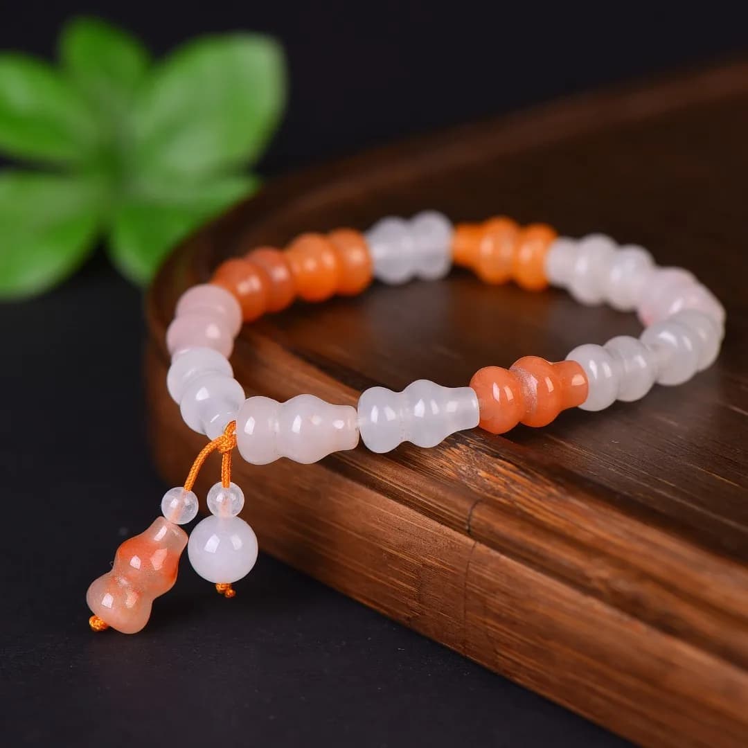 Braccialetto di giada colorato con corda elastica naturale braccialetto di gioielli con ciondoli alla moda a cerchio singolo da donna fai da te