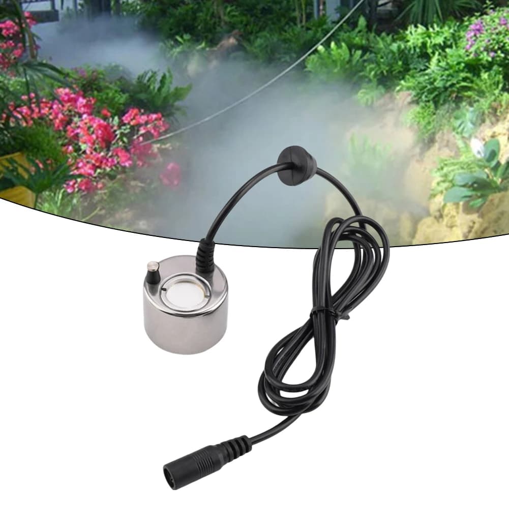 Mini Mist Maker Fogger No Light 38mm Balcony Garden Pond Waterscape Mist Sprayer Humidifier Outdoor Fountain Accessories