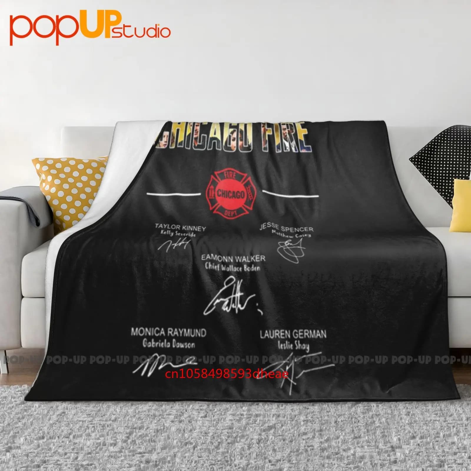 Chicago Fire Signatures Film Ultra-Soft Blanket Quilt Winter Sofa Cover Bed Covers