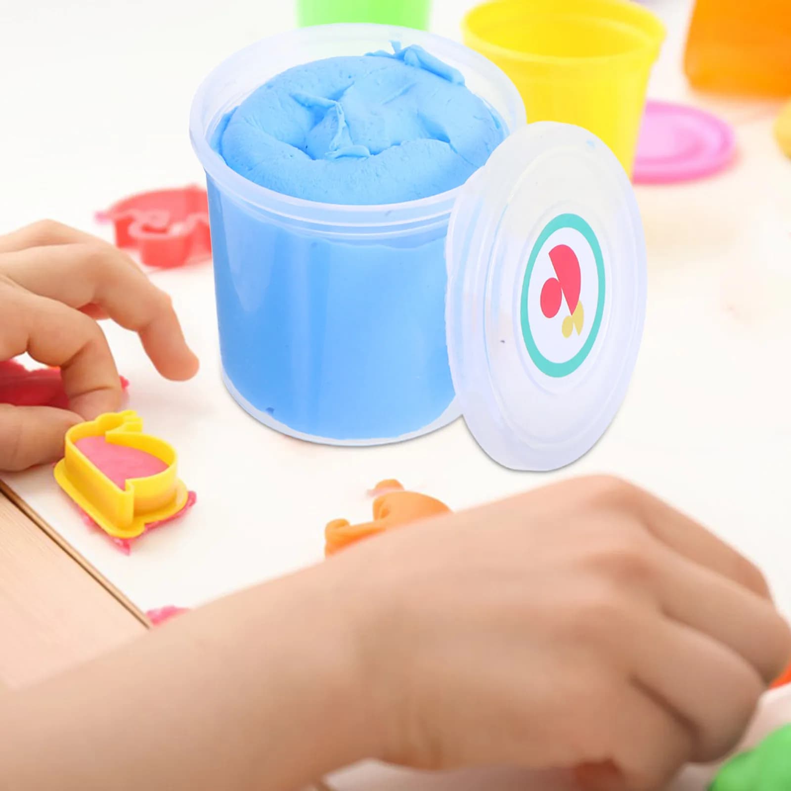 Sky Blue Clay Non-Stick Stretchy Butter Texture Stress Relief Sensory Play Dough for Kids Adults Smooth Spreadable