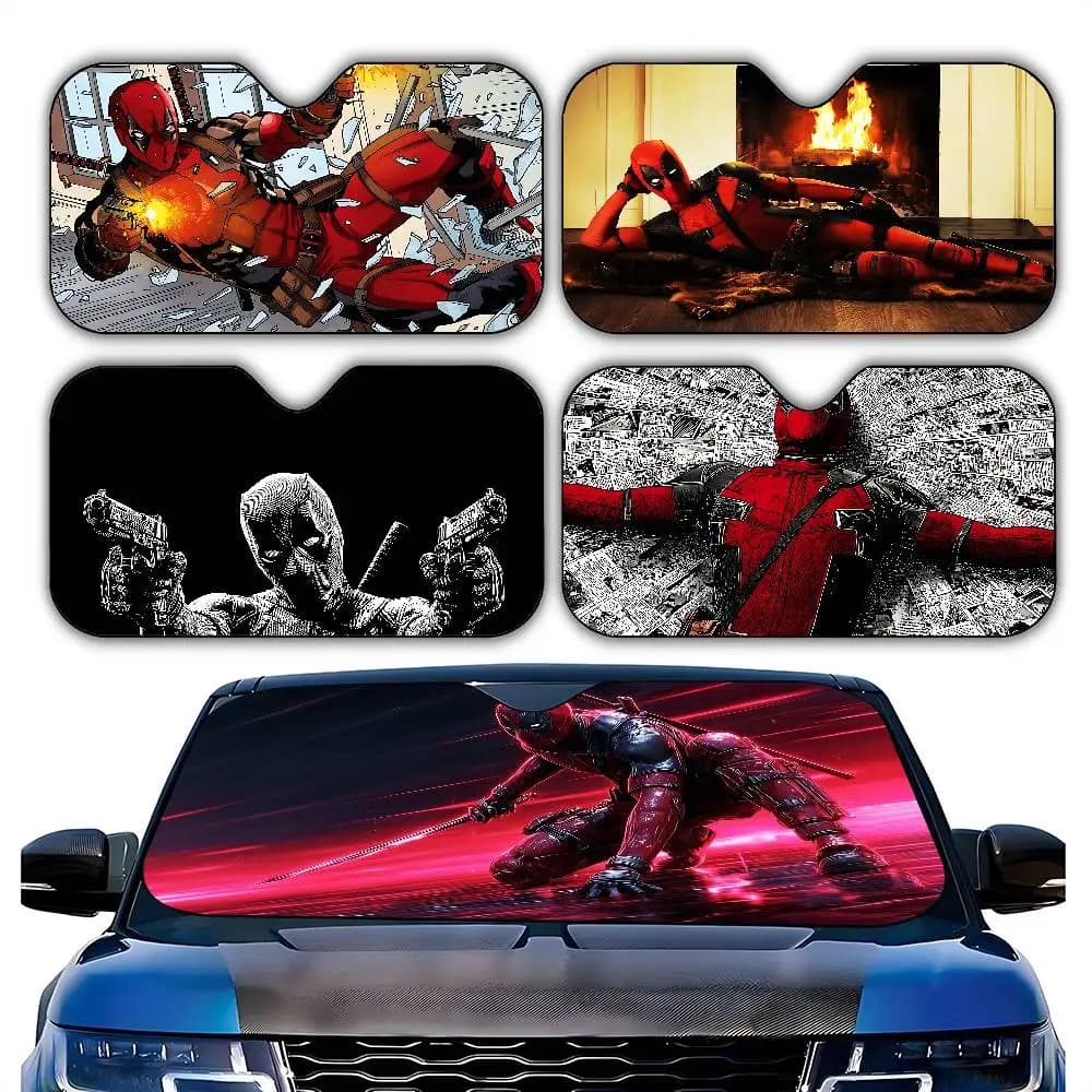 Cute-D-deadpool-S Stylish And Trendy Windshield Sunshade, Car Windshield Cover, Car Sunshade Curtain, Car Sun Protection Cover