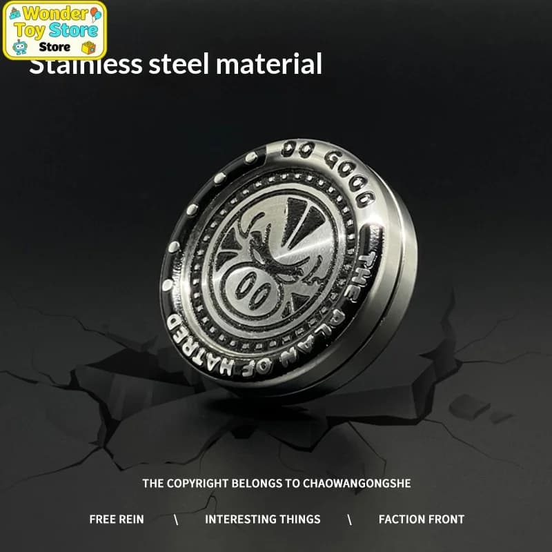 Chaowangongshe Fidget Slider Coin in Acciaio Inossidabile 304, EDC Fidget Spinner Antistress per Adulti, Giocattolo per Alleviare l'Ansia in Ufficio e a Casa