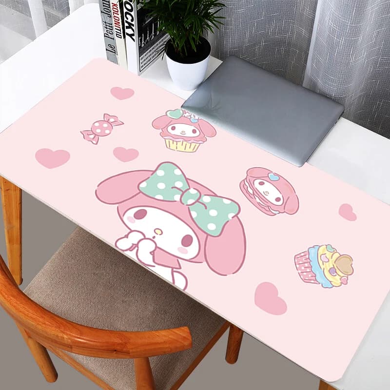 My Melody Anime Carpe mouse pad, large and durable mouse mat for PC, Varmilo keyboard, game accessories, desk mat