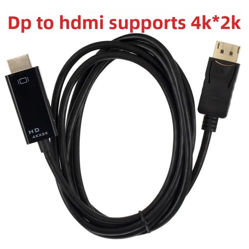 1.8 m cable for monitor and projector, DP to HDMI compatible, DisplayPort to HD 4K, male to female, DisplayPort to HDTV converter