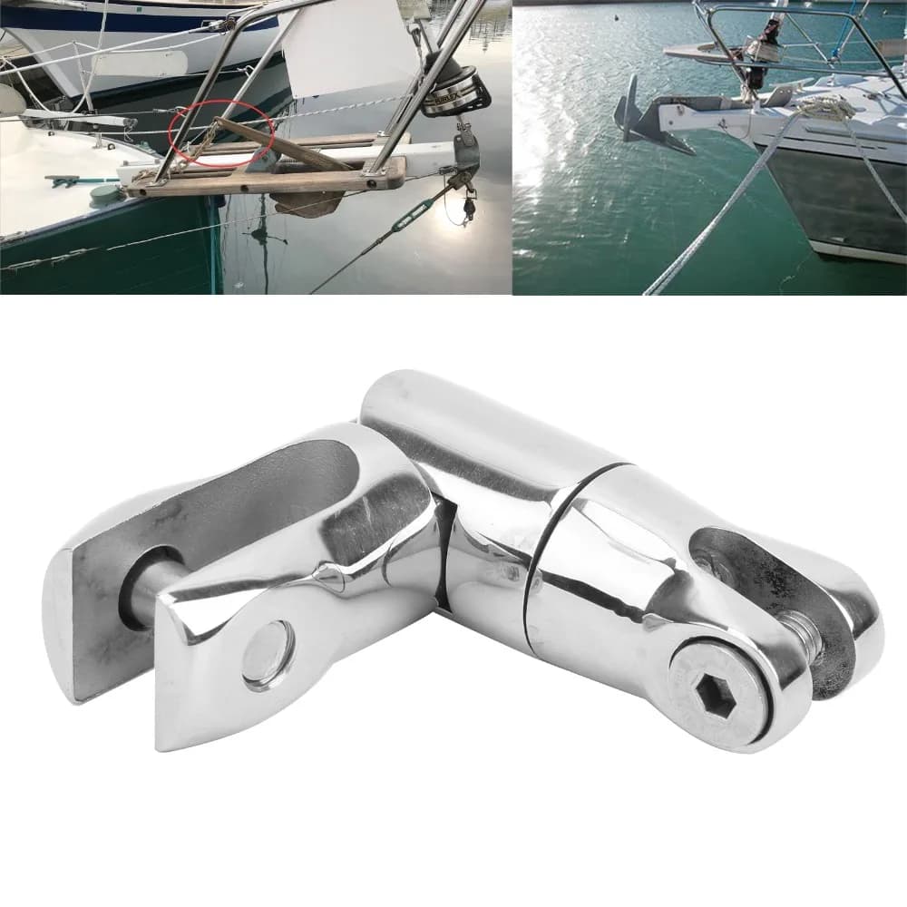 Connettore per Ancoraggio in Acciaio Inossidabile 316, Girevole per Catena di Ancoraggio Multidirezionale 0.2-0.3in/6mm-8mm, per Ancoraggio Pesante
