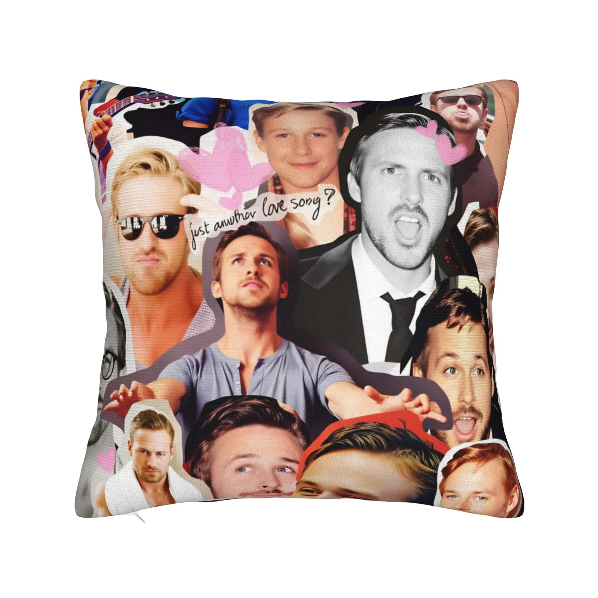 Fodera per cuscino con collage di Ryan Gosling, fodera per cuscino divertente e carina, fodere per cuscini morbide per divano, auto, decorazioni per la casa