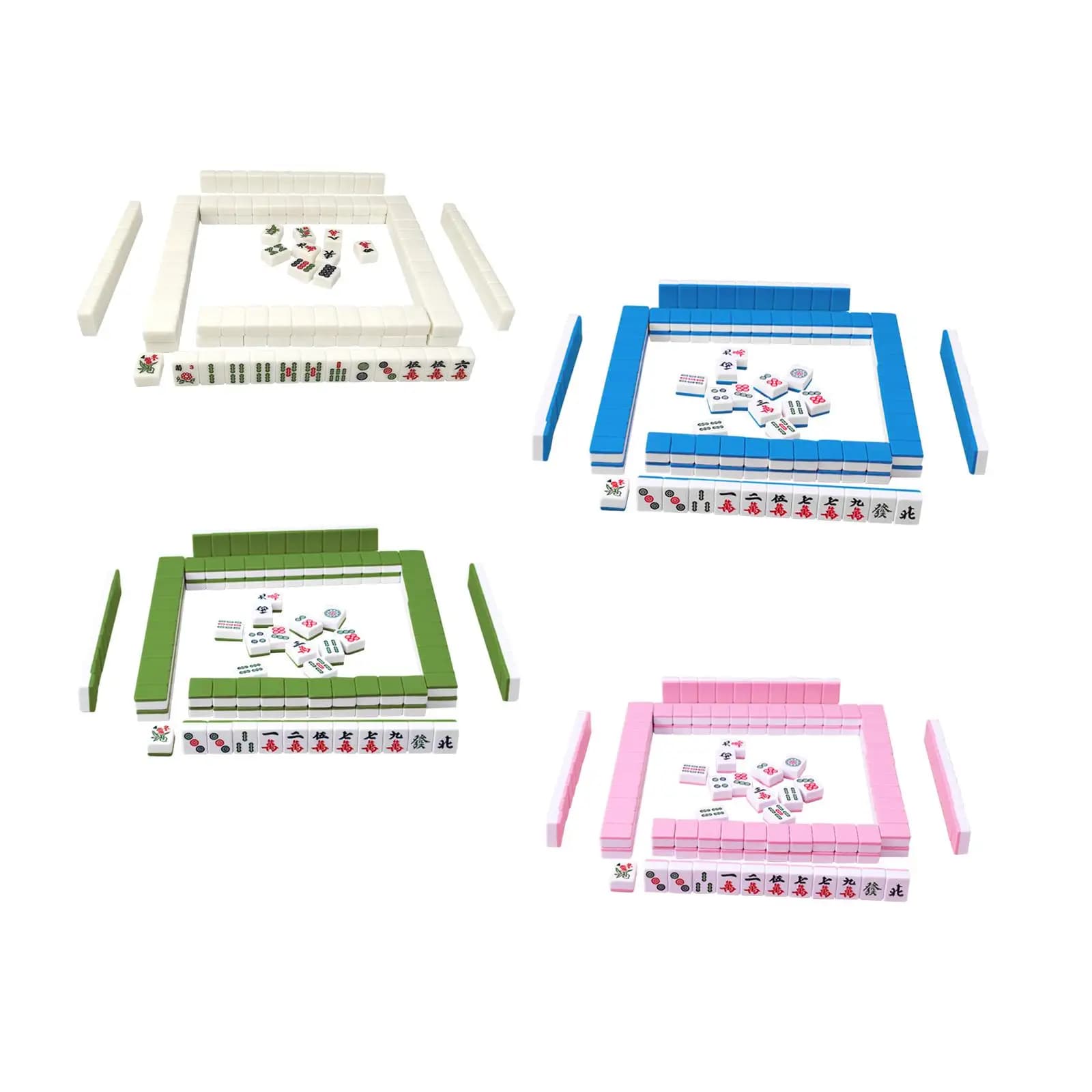 144Pcs versione cinese Set di giochi forniture per feste tradizionali Mini piastrelle Mahjong per dormitorio appartamento casa amici adulti