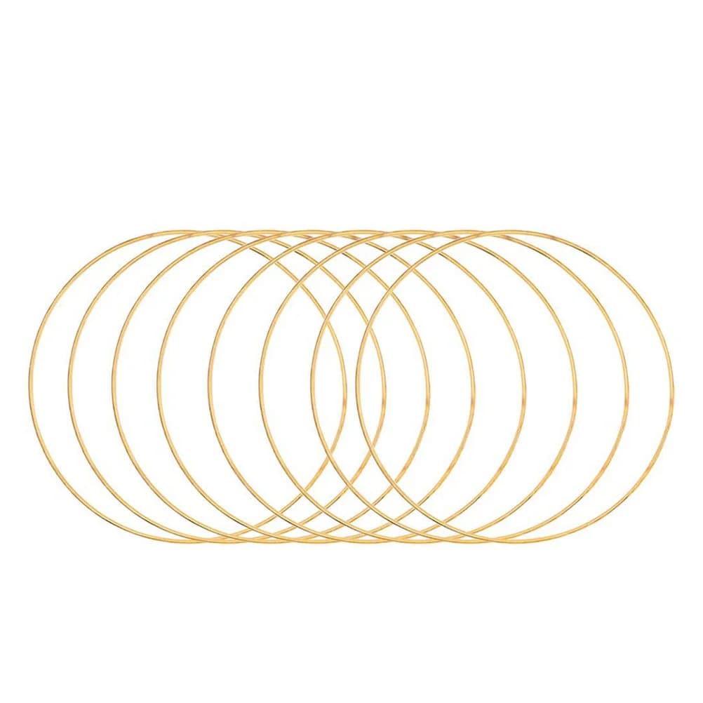 10/15/20/30cm Metal Ring Dreamcatcher Hoop Rings DIY Circles Round Wooden Wind Chimes For Outside DIY Handmade