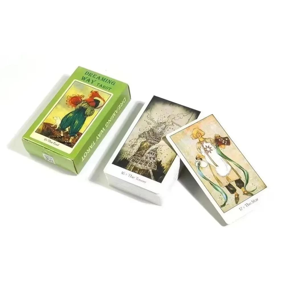 The Dreaming Way Tarot Cards, giochi da tavolo, guida in PDF per uso personale, mazzo di carte dei Tarocchi, carte Oracle