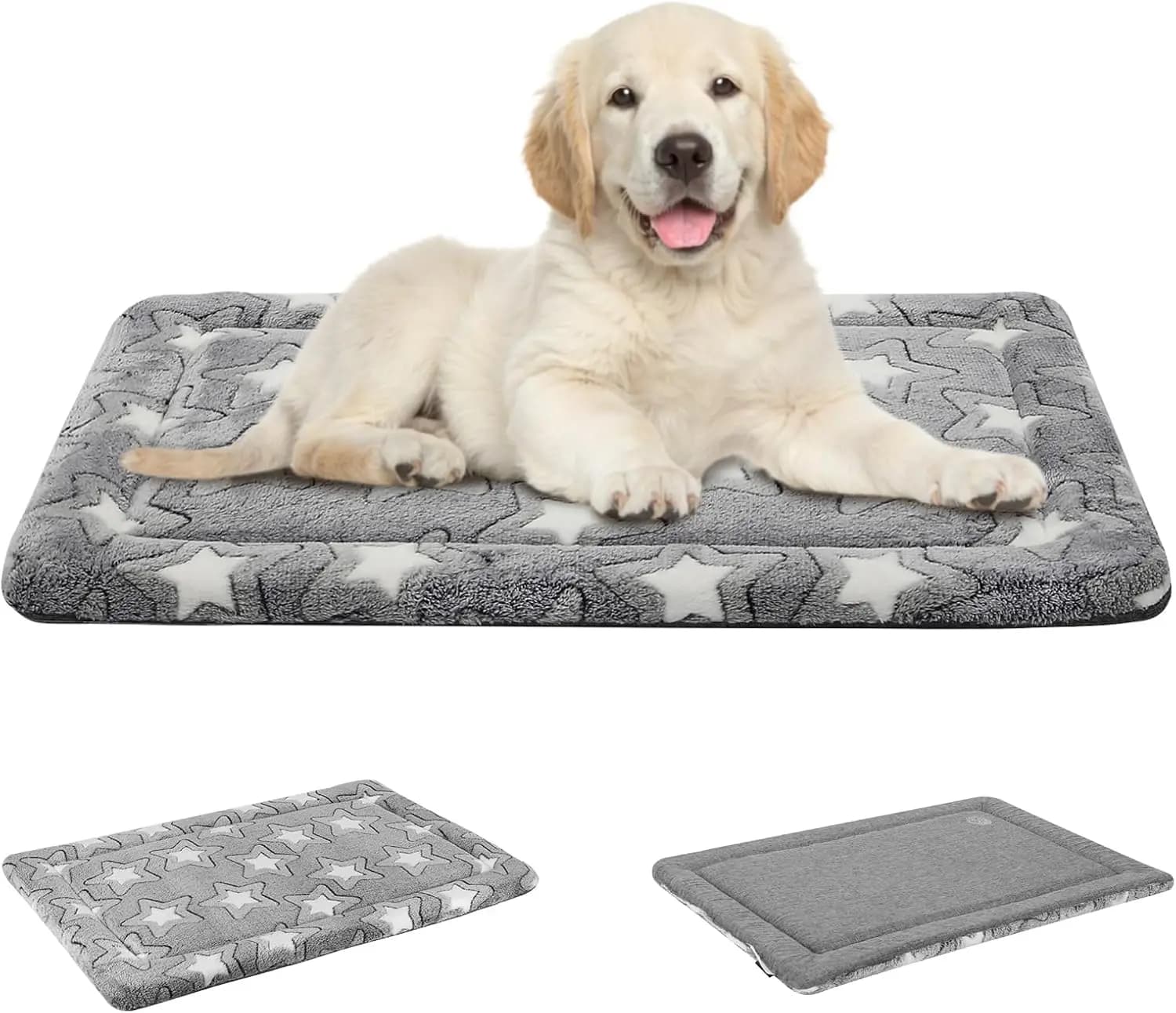 Tappetino Reversibile per Gabbia per Cani - Materassino Rinfrescante e Caldo, Lavabile in Lavatrice, Cuccia Accogliente con Motivo a Stelle per Cani di Piccola, Media e Grande Taglia