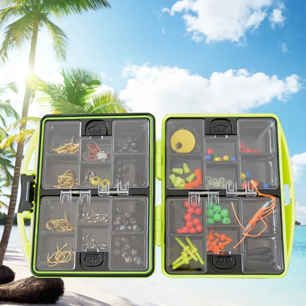 Scatola per Accessori da Pesca con Set Completo di Attrezzatura Premium per Pescatori di Acqua Salata e Dolce, Design Portatile