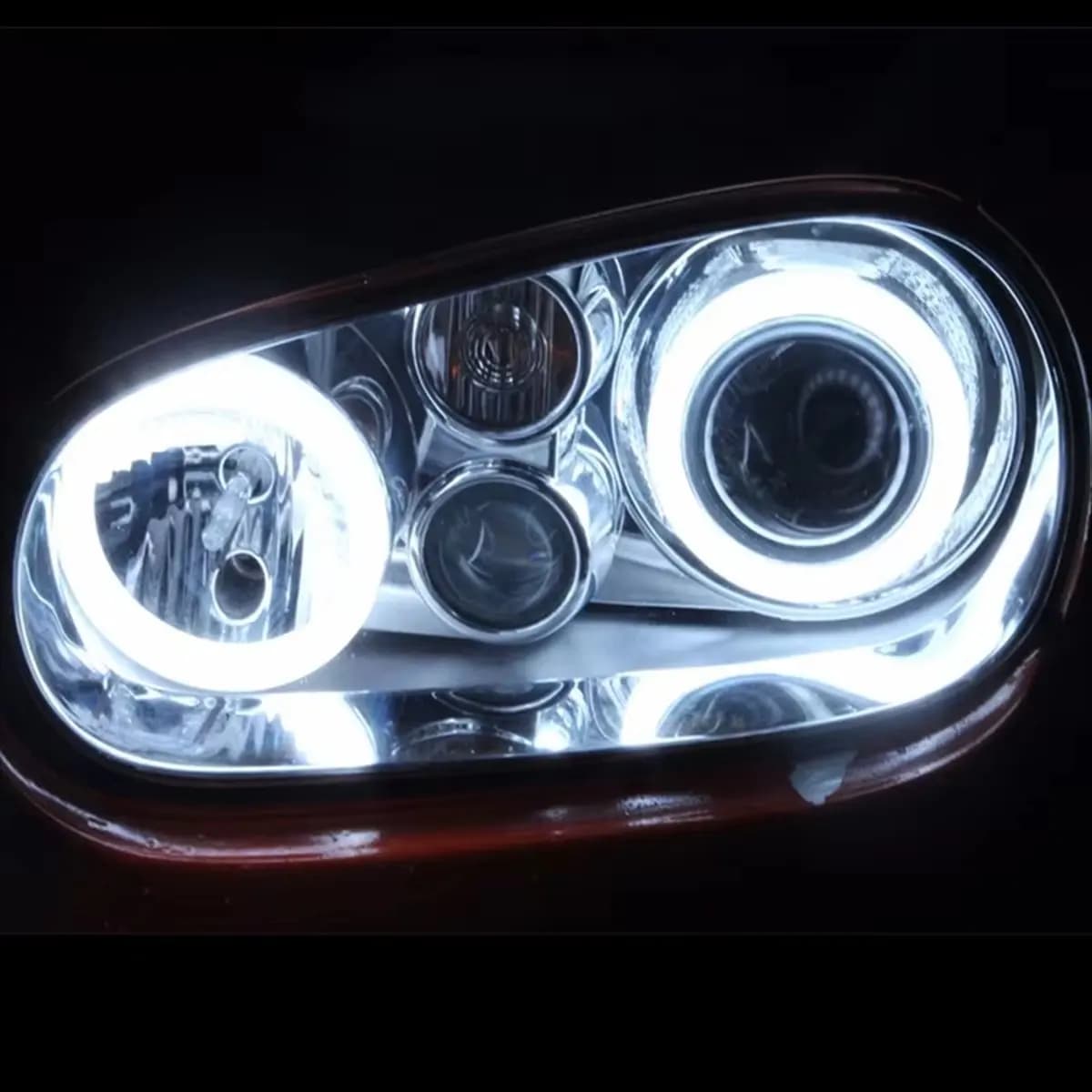 2 pezzi anello Halo per auto Angel Eyes LED 60MM luce bianca 12V principale nella luce dell'auto