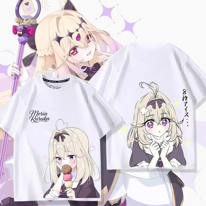 Anime Star Detective Precure! T-shirt a maniche corte stampata per cosplay, maglietta casual alla moda, ideale per regali di compleanno estivi