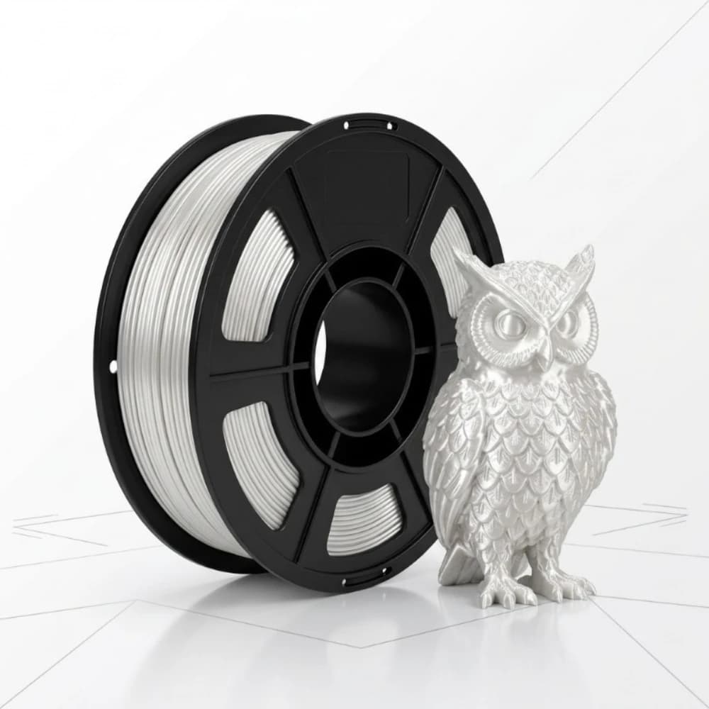 3d Silk white PLA Filament 1.75mm Spool Wire For 3D Printer Material,Safety, Vacuum packaging