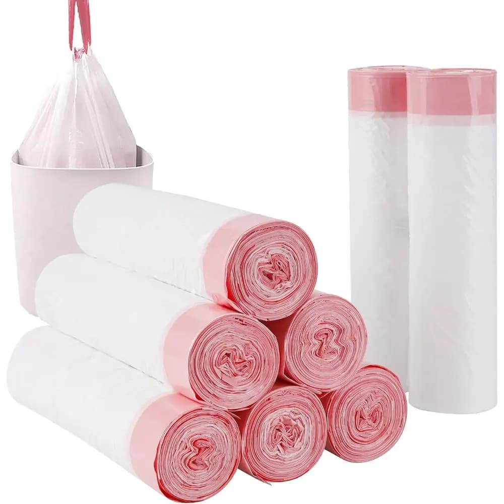 Confezione da 120 Sacchi per Rifiuti in Plastica Bianca Spessa da 8 Galloni, Sacchetti Impermeabili per Cestini da 30L, Adatti per Casa, Cucina e Bagno