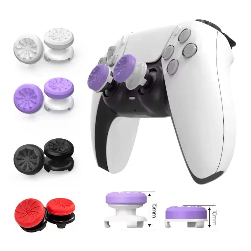 2 pezzi giochi impugnatura per pollice in silicone per controller di gioco PS4 PS5 gamepad impugnatura per pollice copertura alta/bassa accessori per controller