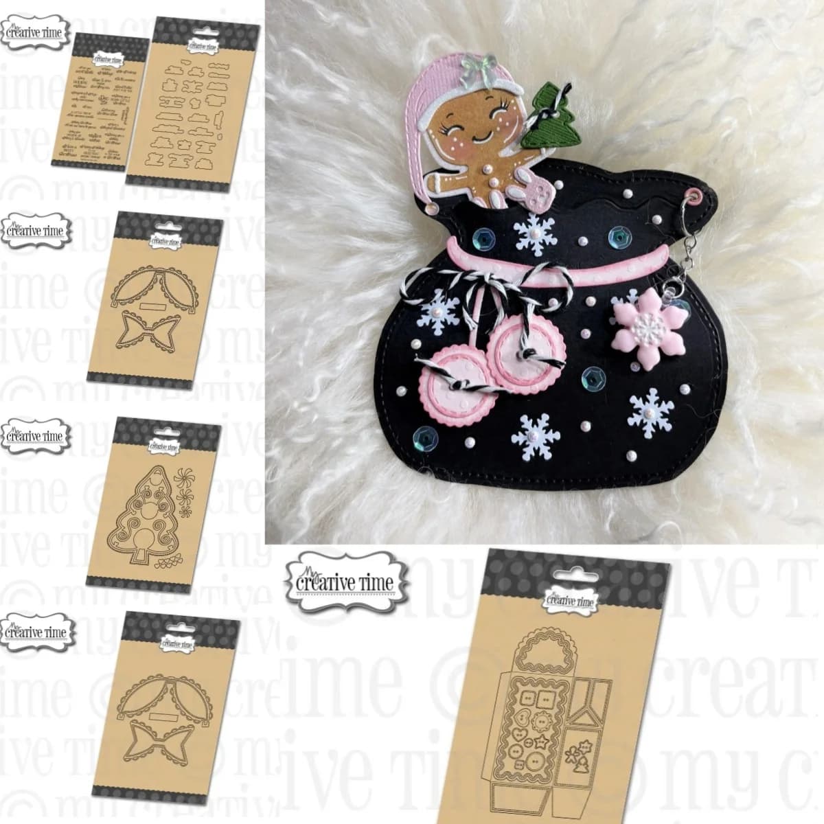 Ginger Tree Double Bow Treat Box Metal Cutting Dies Clear Stamps for DIY Making Card Scrapbook Craft Decoration Christmas 2025