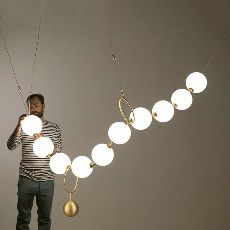 Collana nordica Lampade a sospensione a LED in acrilico per tavolo da pranzo Soggiorno Cucina Lampadario a soffitto Decorazioni per la casa Apparecchio di illuminazione