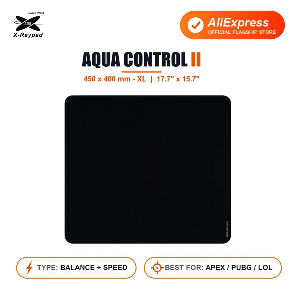 Tappetini per mouse da gioco X-Raypad Aqua Control 2 XL 450x400x4mm Versione in bianco o nero xraypad AC2