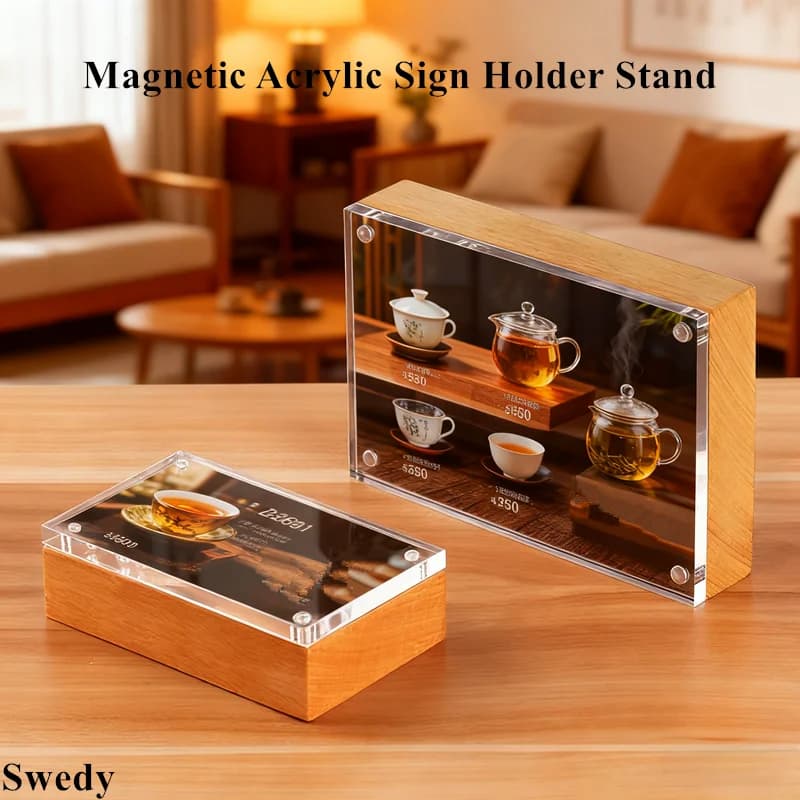 100x70mm Magnetic sign holder in acrylic display Photo holder for children Poster frame Menu Label price card label