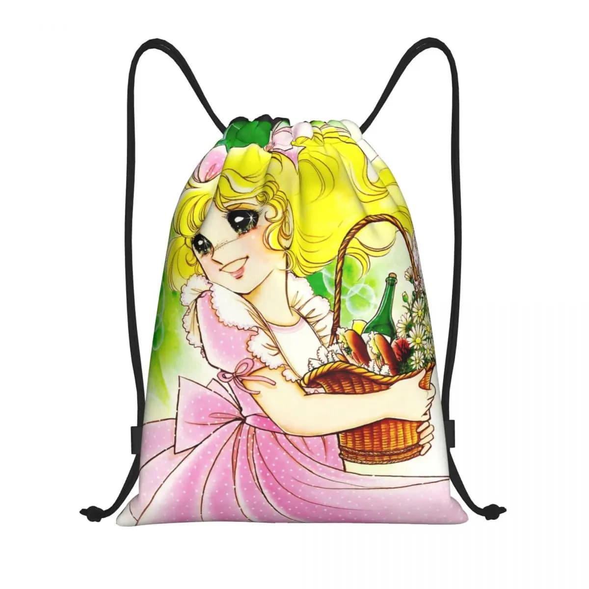 Candy Candy Manga Zaino con coulisse Borsa da palestra sportiva String Sackpack per ciclismo