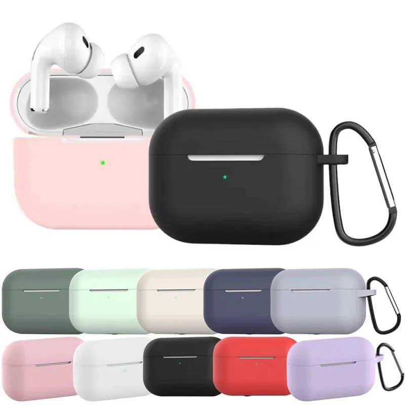 Custodia in silicone per auricolari AirPods Pro 1a generazione, accessori per cuffie, scatola protettiva per Apple AirPods Pro con gancio