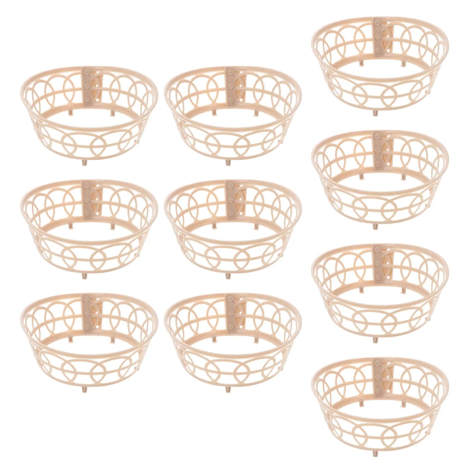 10Pcs Braided Hat Inner Rings Plastic Hoops Lightweight DIY Material for Conical Farmer Hat Making Supplies Straw Inner Loop