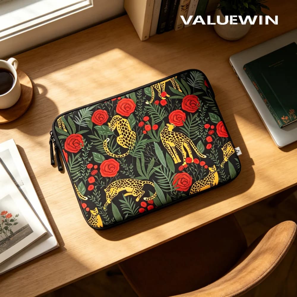 Borsa floreale per laptop da 13 13,6/15 15,6 pollici per MacBook Neo/Air Dell HP Lenovo Surface Custodia per laptop portatile sottile e leggera