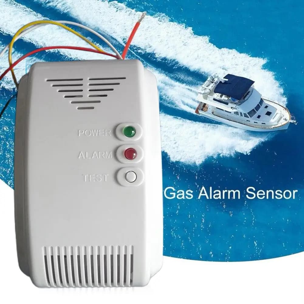 RV campeggio sicurezza propano butano sensore 12V rilevatore di Gas allarme motore naturale gpl suono Camper Flash LED allarme sensore marino C2I0