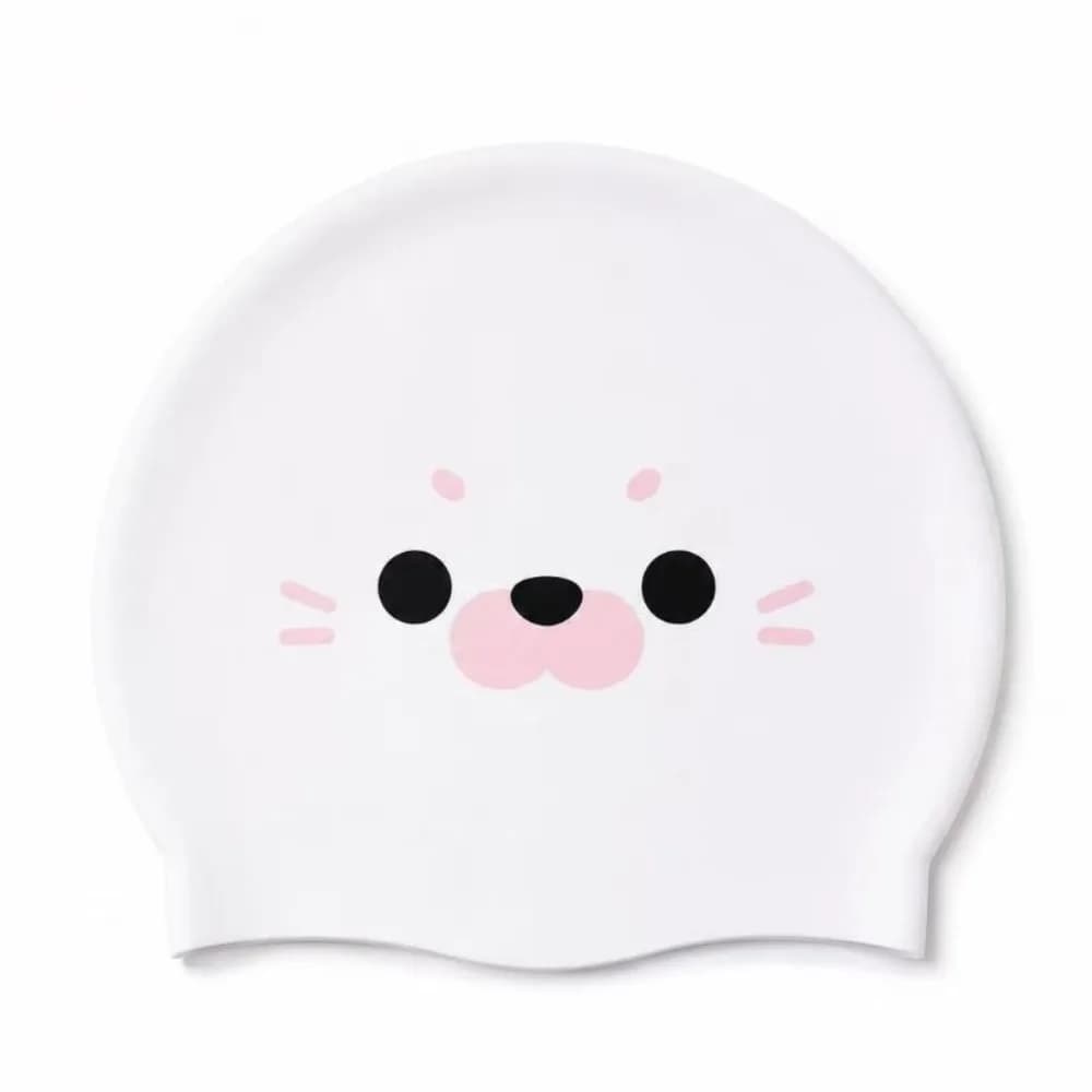 Waterproof Swimming Caps Ear Protection Animal Printed Silicone Swim Caps Cartoon Comfortable Seal Swim Hat Pool Accessories