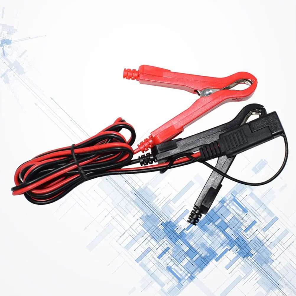 100Cm Sae to Alligator Clips Adapter Cable 12V 10A 18Awg for Motorcycle Solar Panel Battery LED Car Electronics Charging Power