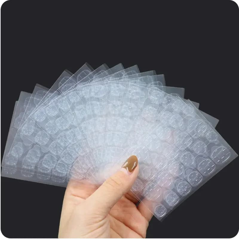10/20/50/100/200 Lenzuola Double Sided Colla Adesivo per unghie Schede adesive Impermeabile Traspirante Colla per unghie finte Adesivi Gelatina