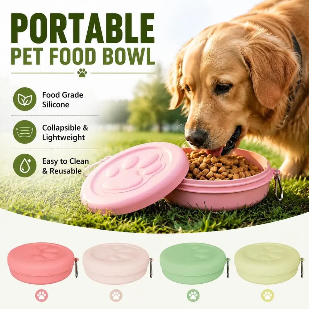 Portable Dog Food Container & Water Bowl for Travel Walking Hiking Camping Pet Outdoor Feeders Food Storage Box