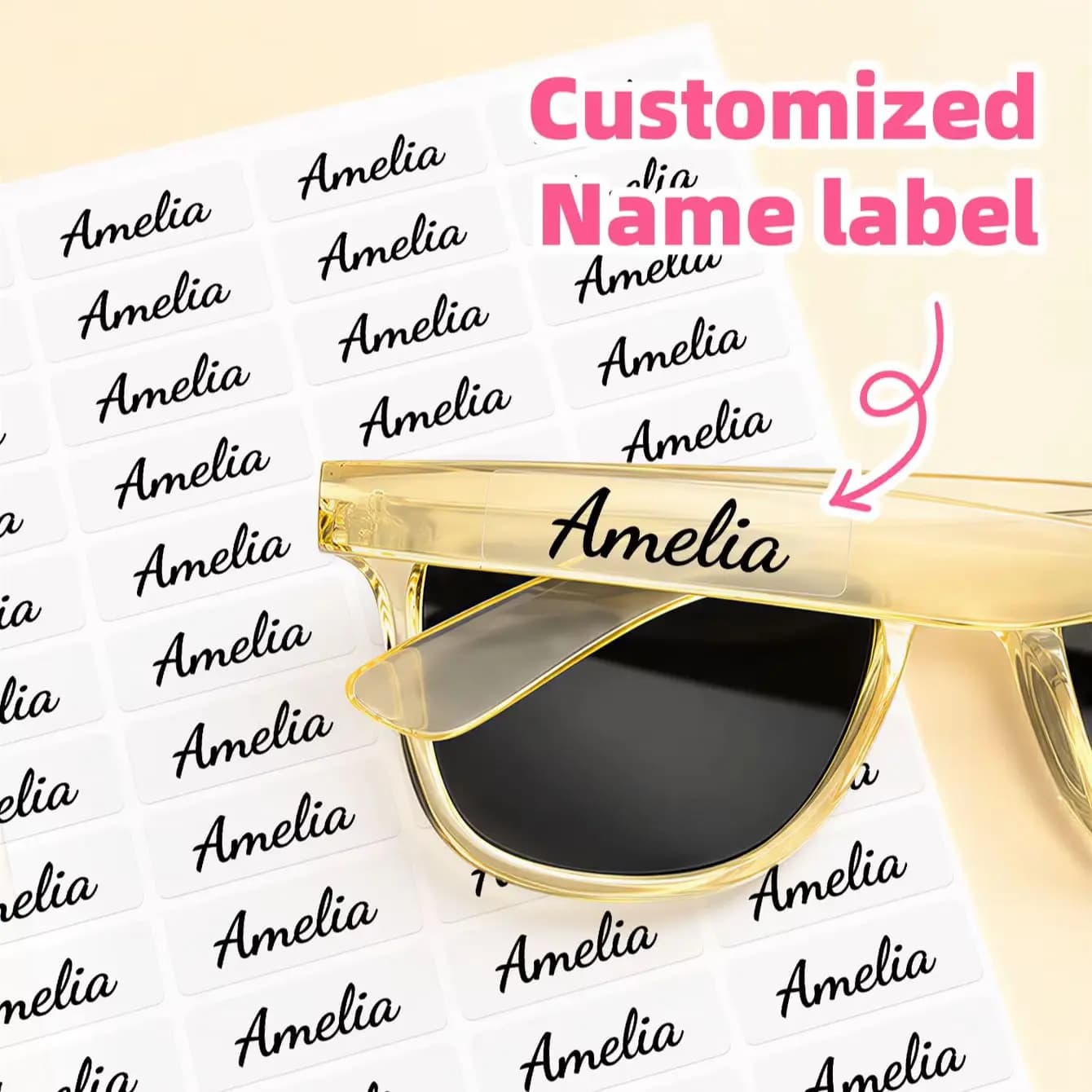 1-300PCS Custom Name Stickers Personalized Waterproof Labels for School, Backpacks, Water Bottles, Headphones & Skateboards