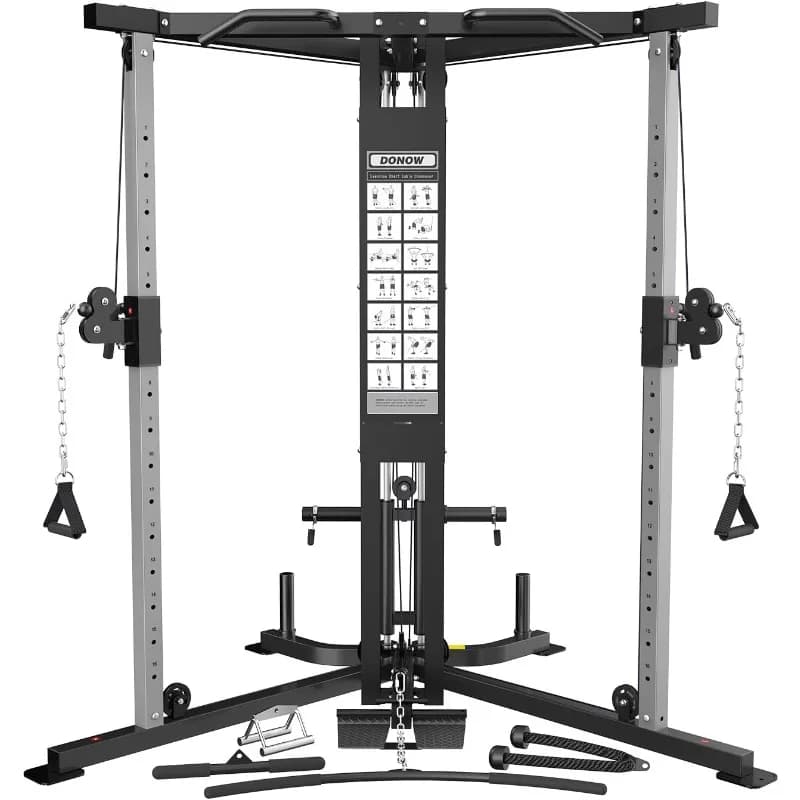 Cable crossover machine, home gym system training station for cable car with double pulley system Traction bar Cable bar