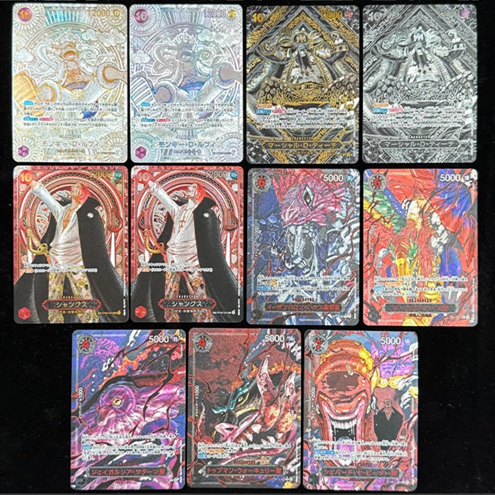 OTCG One Piece Card Comics Five Elders Rufy Shanks Blackbeard Gioco Collezione Anime Replica di carte fai da te Versione JP/EN