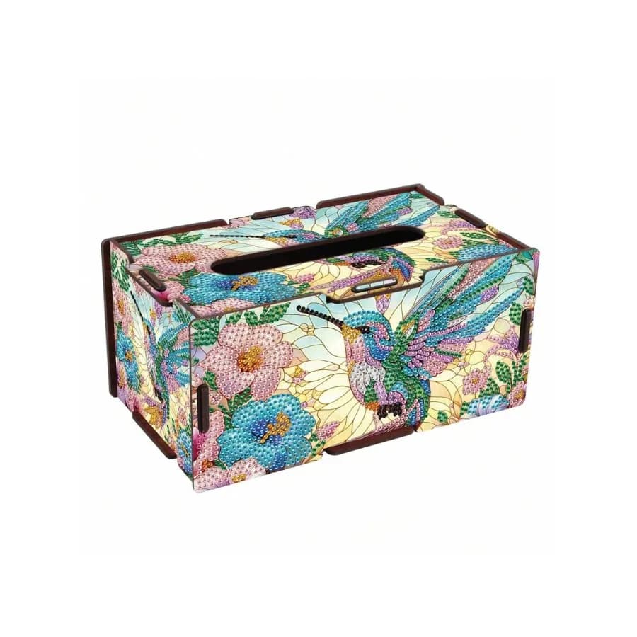 Kit Pittura Diamante 1 pz, Scatola Porta Fazzoletti Fai da Te, Mosaico Parziale con Diamanti a Forma Speciale, Scatola Porta Fazzoletti Artigianale Moderna