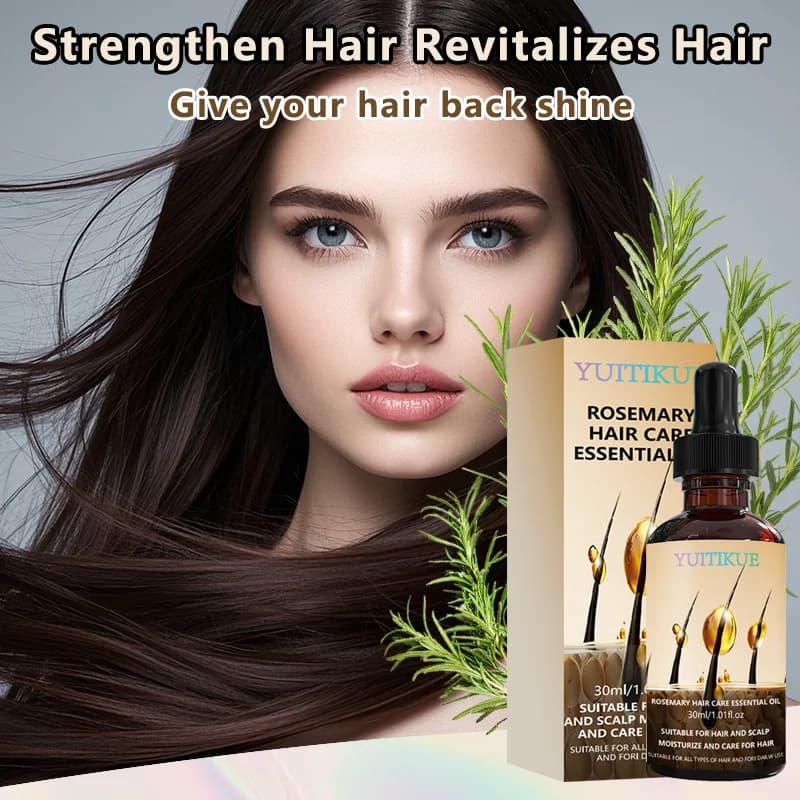 YUITIKUE Rosemary hair oil - hydrated and nourishes hair, suitable for all hair types, daily hair care, 30 ml