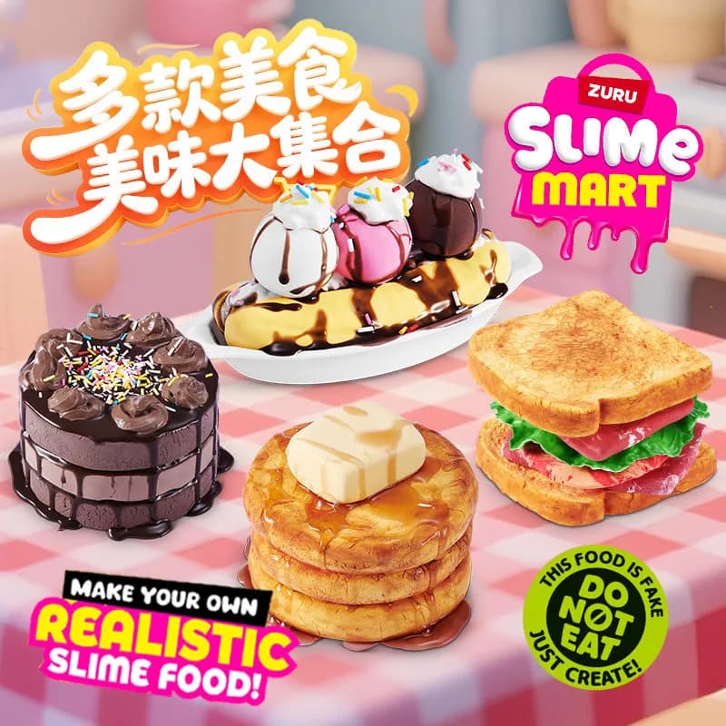 Zuru Diy Slime Food Slime Mart Handmade Craft Kit Grocery Shopping Pretend Play Stress Relief Diy Craft Supply Holiday Gift