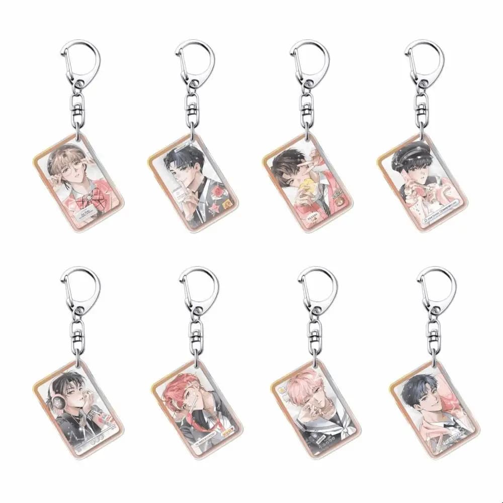 6CM fumetto coreano Debutto o Die Portachiavi Figure carine Portachiavi in acrilico Porta anelli Otaku Regalo Borsa da scuola Accessori con ciondoli