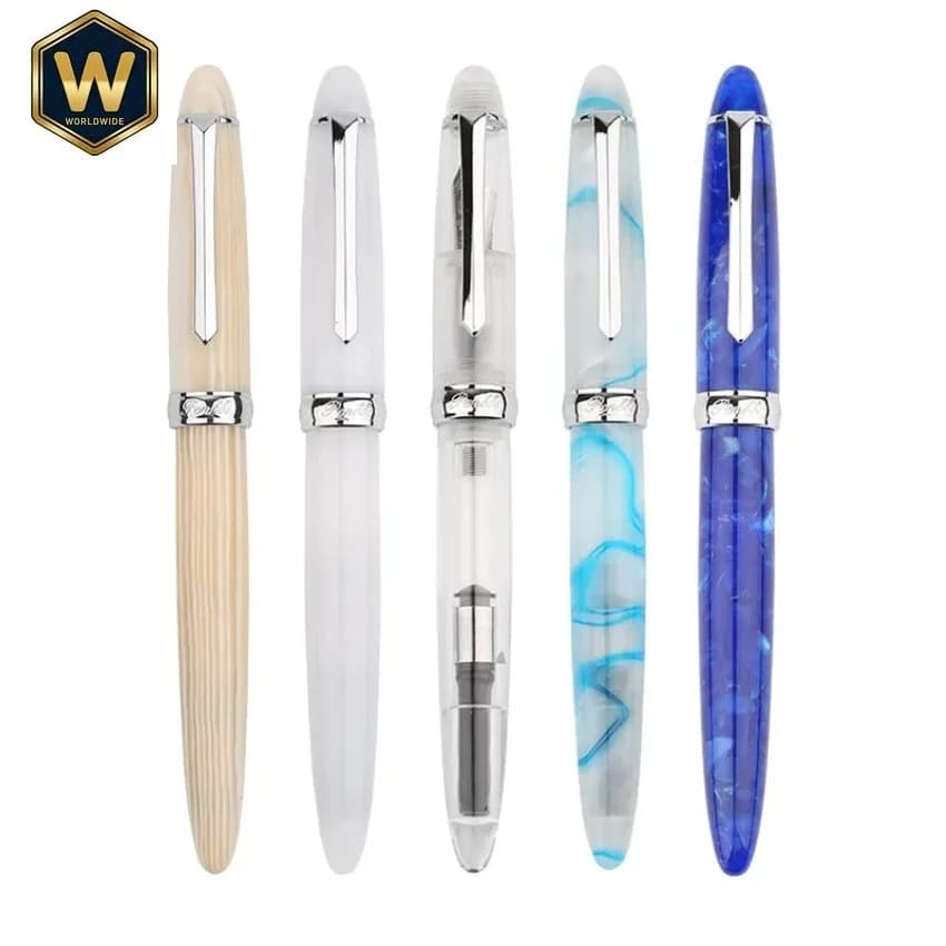 Penbbs 308 Acrylic Resin Fountain Pen Daming Sharp Nib EF/F/M (0.5/0.7mm) Rotating Ink Fill Student Calligraphy Practice & Gift